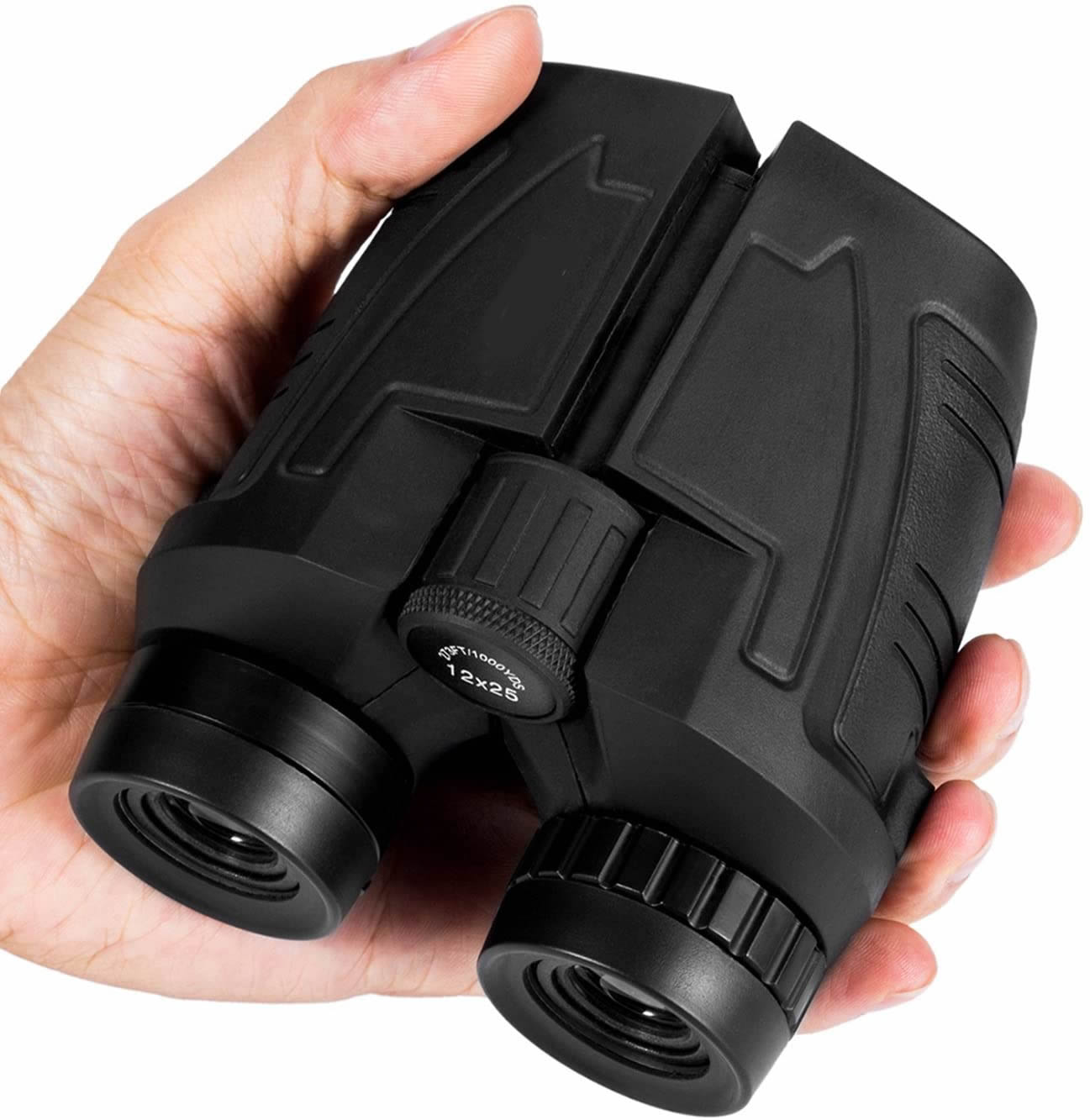 Feicosky12x25 Compact Binoculars with Clear Low Light Vision, Large Eyepiece Waterproof Binocular for Adults Kids,High Power Easy Focus Binoculars for Bird Watching,Outdoor Hunting,Travel,Sightseeing